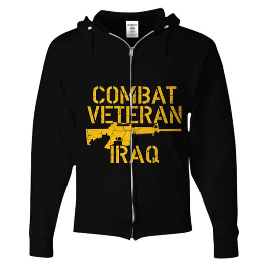 Iraq Veteran Custom Zip Up Hoodie, Shirts And Tops - Daily Offers And Steals