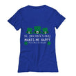 Cute St Patrick's Day Makes Me Happy Women's Shirt, Shirts and Tops - Daily Offers And Steals
