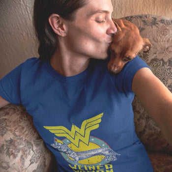 Weiner Woman Dog Lover Ladies T-Shirt, Shirts and Tops - Daily Offers And Steals