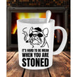 Hard To Be Mad When Stoned Funny Dog Mug, mugs - Daily Offers And Steals