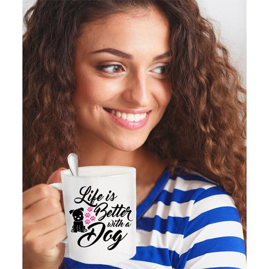 Life Better With Dog Personalized Mug, Coffee Mug - Daily Offers And Steals