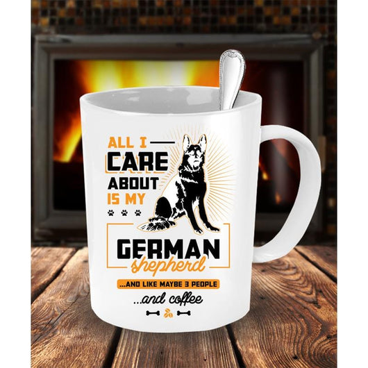 All I Care German Shepherd Dog Lover Mug, mugs - Daily Offers And Steals