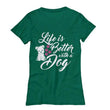 Life Is Better With A Dog Novelty Women's T Shirt, Shirts And Tops - Daily Offers And Steals