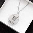 dog tag initial necklace
