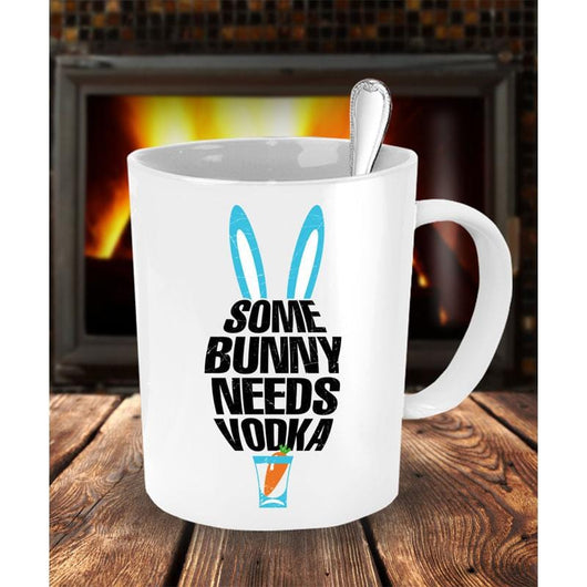 Some Bunny Needs Vodka Easter Mug, mugs - Daily Offers And Steals