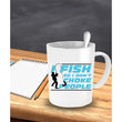 fishing ceramic travel mug