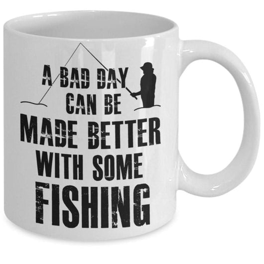Bad Day Better Fishing Coffee Mug, mugs - Daily Offers And Steals