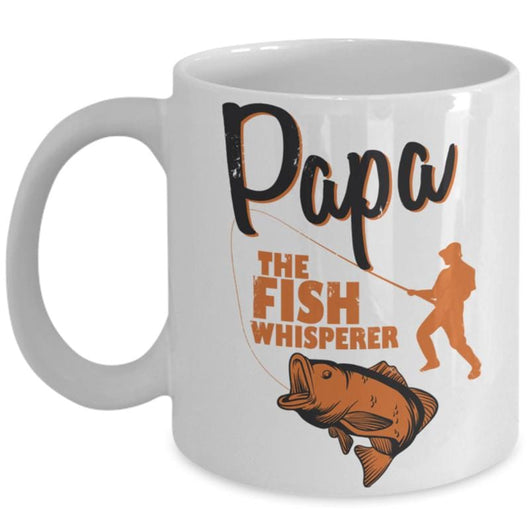 father and son fishing mug
