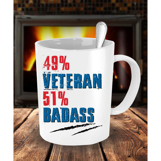 Proud 49% Veteran 51% Badass Mug, mug - Daily Offers And Steals