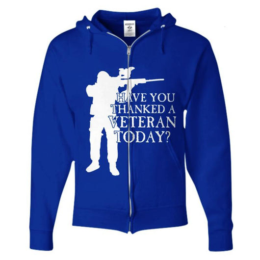 Thanked A Veteran Men Women Zip Up Hoodie, Shirts and Tops - Daily Offers And Steals
