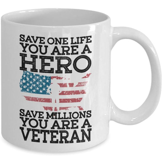 Save One Life Vetearn Coffee Mug, mugs - Daily Offers And Steals