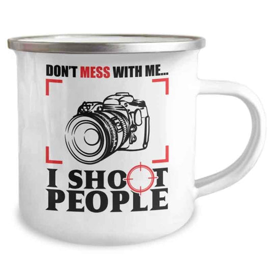 I Shoot People Photographer Camper Style Mug