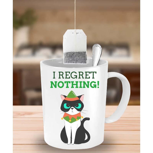 I Regret Nothing Christmas Cat Coffee Mug, mugs - Daily Offers And Steals