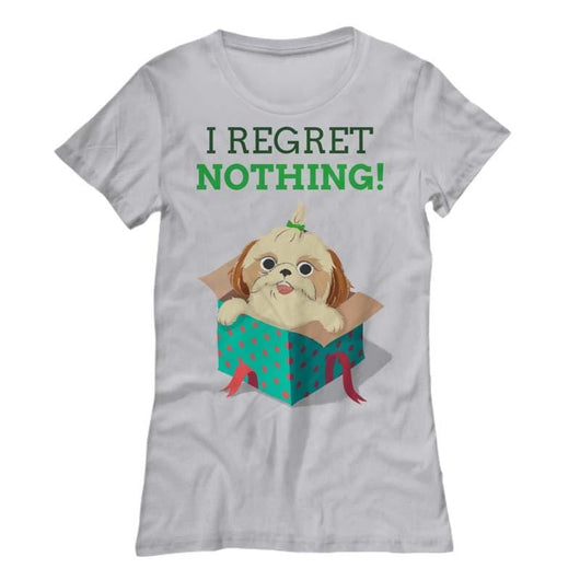 Regret Nothing Ladies Novelty Christmas Holiday Shirt, Shirts and Tops - Daily Offers And Steals