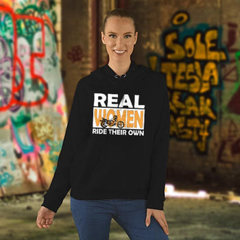 Real Women Ride Their Own Womens Biker Pullover Hoodie, Shirts and Tops - Daily Offers And Steals