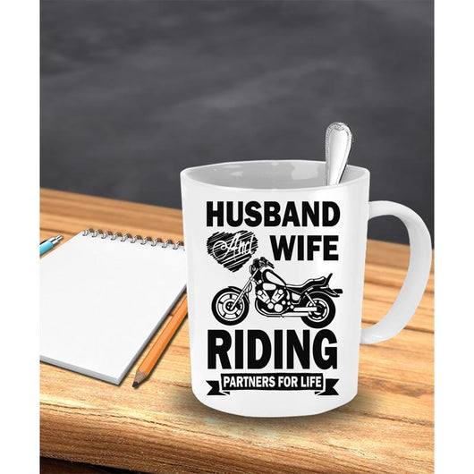 Husband Wife Riding Partners Novelty Coffee Mug, Coffee Mug - Daily Offers And Steals