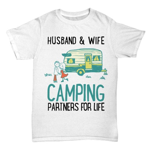 Husband Wife Men Women Casual Camping Shirt, Shirts and Tops - Daily Offers And Steals