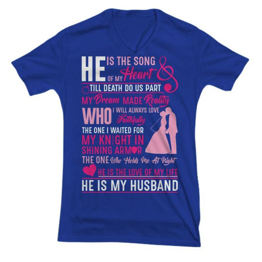 My Husband Women's Casual V-Neck Shirt, Shirt and Tops - Daily Offers And Steals