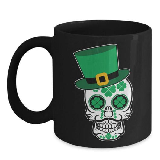 St. Patrick's Day Sugar Skull Coffee Mug Design, Coffee Mug - Daily Offers And Steals