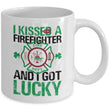 Kissed A Firefighter St. Patrick's Day Novelty Mug, mugs - Daily Offers And Steals