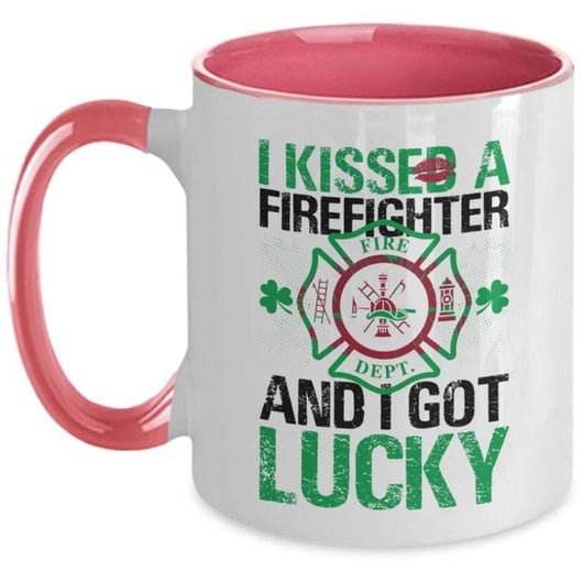 Kissed A Firefighter St. Patrick's Day Mug Gift, mugs - Daily Offers And Steals