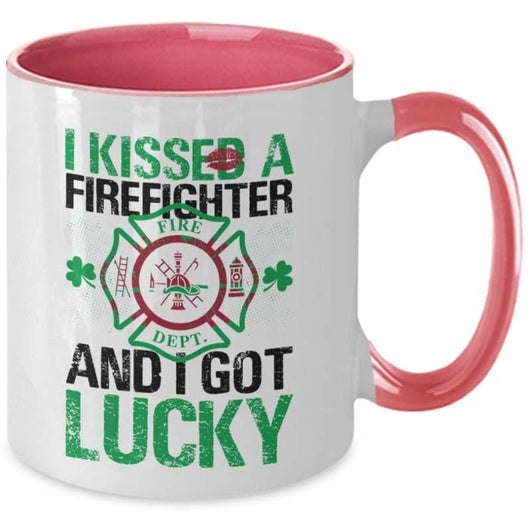 Kissed A Firefighter St. Patrick's Day Mug Gift, mugs - Daily Offers And Steals