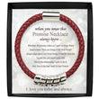Promise Maroon Male Leather Bracelet