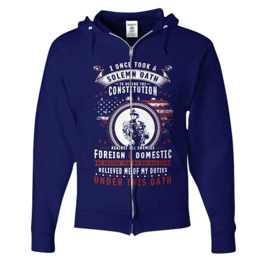 Under Oath Veteran Zip Up Hoodie, Shirts And Tops - Daily Offers And Steals