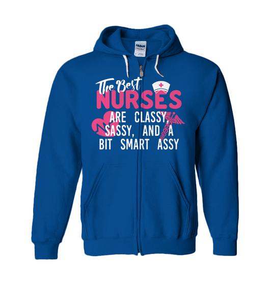 Proud To Be A Sassy Nurse Zip Up Hoodie