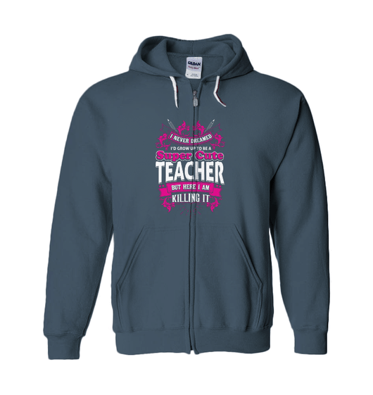 teacher zip up hoodie
