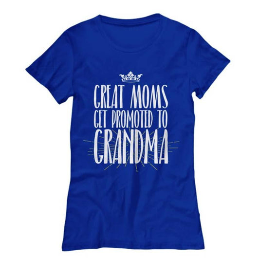 Great Moms Promoted To Grandma Women's Casual Shirt, Shirts and Tops - Daily Offers And Steals