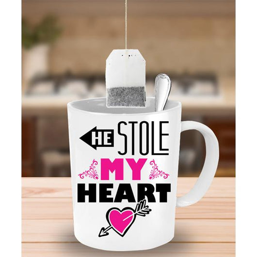 He Stole My Heart Coffee Mug For Valentine, mugs - Daily Offers And Steals