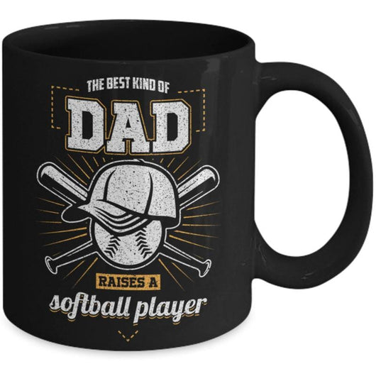 Raises Softball Player Mug for Dad, mugs - Daily Offers And Steals