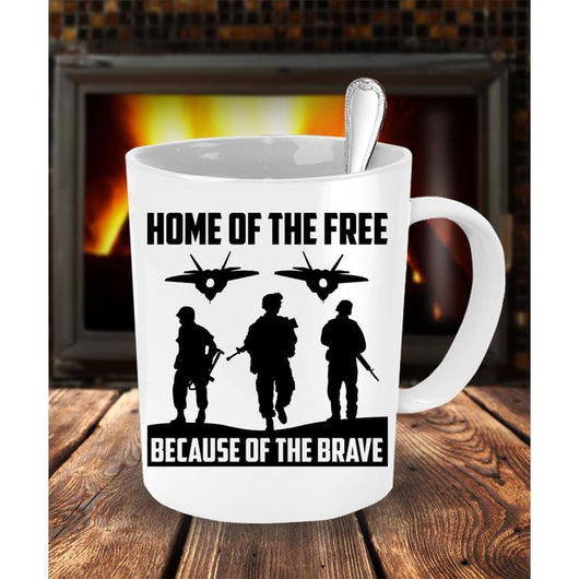 Home Of The Free Veteran Coffee Mug, mugs - Daily Offers And Steals