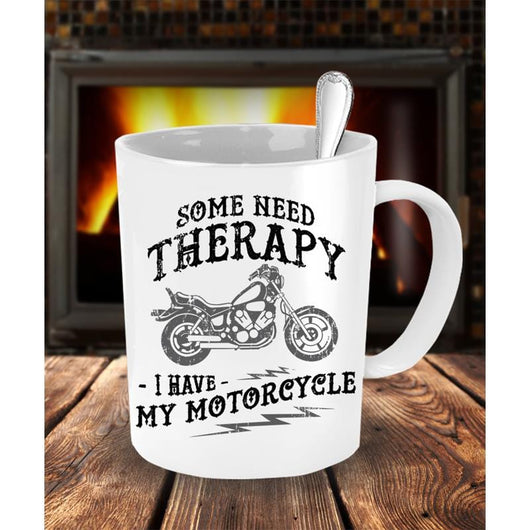 Some Need Therapy Novelty Biker Mug Gift Idea, mugs - Daily Offers And Steals