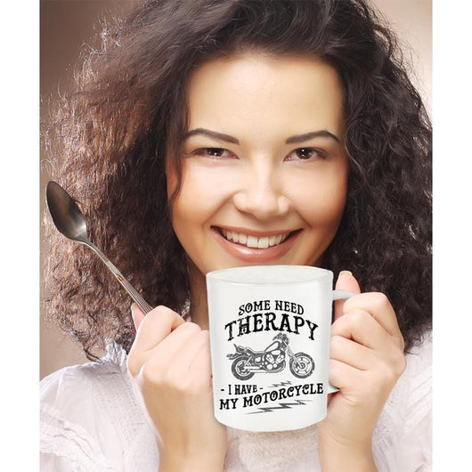 Some Need Therapy Novelty Biker Mug Gift Idea, mugs - Daily Offers And Steals