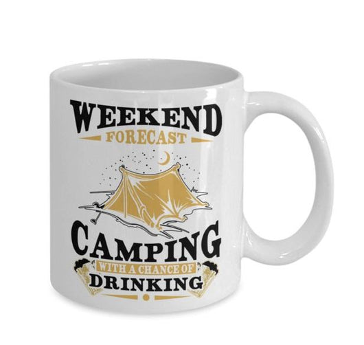 Weekend Forecast Camping Novelty Coffee Mug, mugs - Daily Offers And Steals