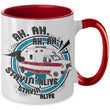 Stayin Alive Two-Toned Coffee Mug Gift, mug - Daily Offers And Steals