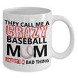 Crazy Baseball Mom Novelty Coffee Mug, mugs - Daily Offers And Steals