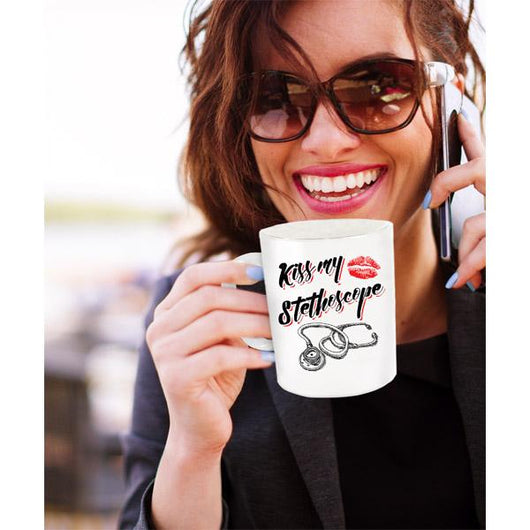 Kiss My Stethoscope Nurse Mug, Coffee Mug - Daily Offers And Steals