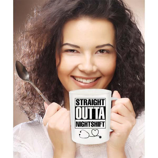 Straight Outta Night Shift Coffee Mug For Nurse, Coffee Mug - Daily Offers And Steals
