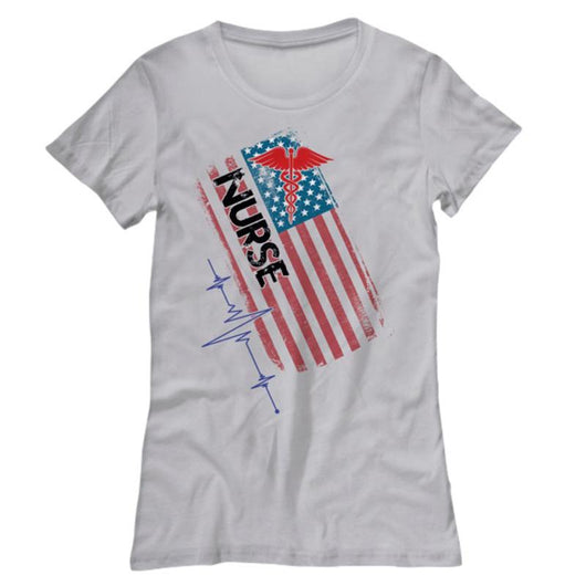 Proud American Nurse Women's Shirt Design, Shirts And Tops - Daily Offers And Steals