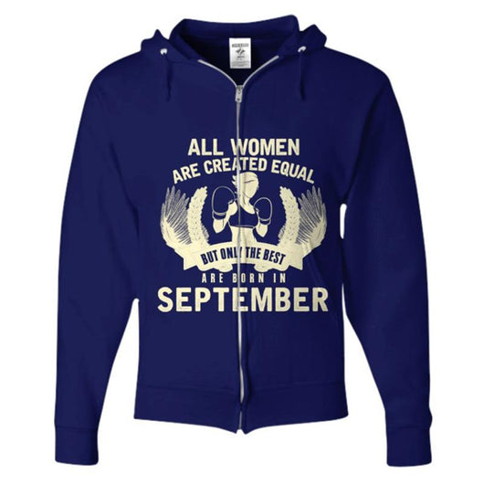 Women Born In September Zip Up Hoodie, Shirts and Tops - Daily Offers And Steals
