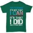 It's Not That I Can Veteran Tee Shirt Gift, Shirt and Tops - Daily Offers And Steals