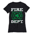 Fire Dept Clover St Patrick's Day Womens T-Shirt, Shirts and Tops - Daily Offers And Steals