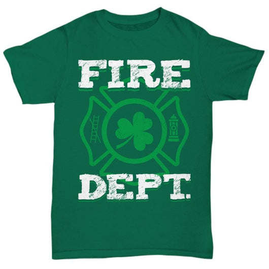 Fire Dept Clover St Patrick's Day T-Shirts, Shirts and Tops - Daily Offers And Steals