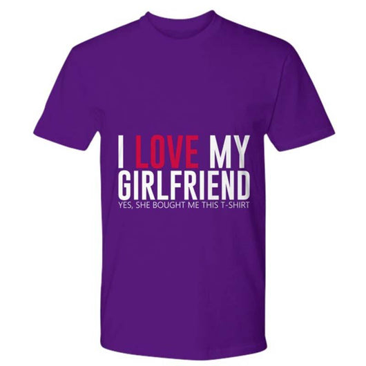 I Love My Girlfriend Men's Casual Shirt, Shirts And Tops - Daily Offers And Steals
