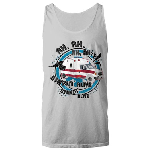 Stayin Alive Men Women Tank Top Shirt, Shirts and Tops - Daily Offers And Steals