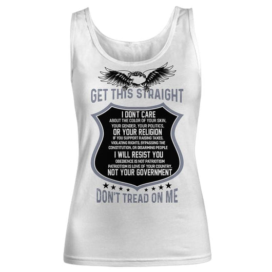 Straight Patriotic Ladies Tank Top Shirt Sale