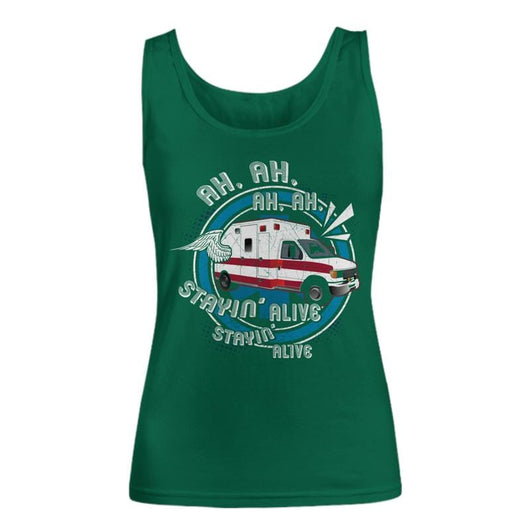 Stayin Alive Ladies Tank Top Sale, Shirts and Tops - Daily Offers And Steals